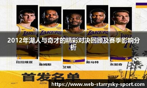 2012年湖人与奇才的精彩对决回顾及赛季影响分析